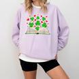 Book With Shamrocks Librarian Saint Patrick's Day Kids Comfort Colors Sweatshirt Crimson
