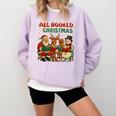 All Booked For Christmas Book Lover Comfort Colors Sweatshirt Crimson