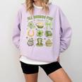 ALL Booked For St Patricks Day Bookish Leprechaun Bookworm Comfort Colors Sweatshirt Crimson