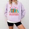 All Booked For Valentines Book Lover Valentine's Day Comfort Colors Sweatshirt Crimson