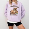 Bookish Feral Moms Book Club Raccoon Mother's Day Bookworm Comfort Colors Sweatshirt Crimson Bookish Feral Moms Book Club Raccoon Mother's Day Bookworm Comfort Colors Sweatshirt Crimson
