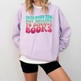 Bookish Reading Love Introverted But Willing To Discuss Book Comfort Colors Sweatshirt Crimson