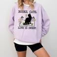 Books Cats Life Is Sweet Cat Book Lover Men Women Teen Comfort Colors Sweatshirt Crimson Books Cats Life Is Sweet Cat Book Lover Men Women Teen Comfort Colors Sweatshirt Crimson