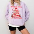 Books Are My Love Language Valentine Book Reading Teacher Comfort Colors Sweatshirt Crimson Books Are My Love Language Valentine Book Reading Teacher Comfort Colors Sweatshirt Crimson