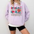 Books Are My Love Language Valentines Book Lover Librarian Comfort Colors Sweatshirt Crimson
