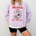 Books Are My LoveLanguage Cupid Valentines Comfort Colors Sweatshirt Crimson Books Are My LoveLanguage Cupid Valentines Comfort Colors Sweatshirt Crimson
