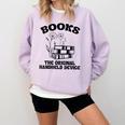 Books The Original Handheld Device Book Lover Comfort Colors Sweatshirt Crimson Books The Original Handheld Device Book Lover Comfort Colors Sweatshirt Crimson