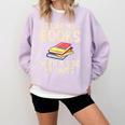 I Like My Books With a Side Of Panic Thriller Comfort Colors Sweatshirt Crimson I Like My Books With a Side Of Panic Thriller Comfort Colors Sweatshirt Crimson