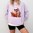I Like My Books Spicy And My Coffee Icy Skeleton Comfort Colors Sweatshirt Crimson