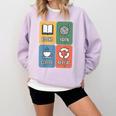 Books Yarn Coffee Repeat Crocheting Comfort Colors Sweatshirt Crimson Books Yarn Coffee Repeat Crocheting Comfort Colors Sweatshirt Crimson