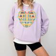 Bookshelf Heart Comfort Colors Sweatshirt Crimson Bookshelf Heart Comfort Colors Sweatshirt Crimson
