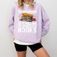 Bookworm Art For Men Women Book Reading Lover Bookish Comfort Colors Sweatshirt Crimson