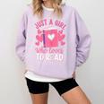 Bookworm Just A Girl Who Loves To Read Comfort Colors Sweatshirt Crimson Bookworm Just A Girl Who Loves To Read Comfort Colors Sweatshirt Crimson