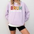 Bruh Read a Book Comfort Colors Sweatshirt Crimson