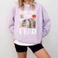 Carve Out Time To Read Halloween Ghost Books Raglan Baseball Tee Comfort Colors Sweatshirt Crimson
