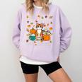 Cat Fall In Love With Reading Book Lover Autumn Comfort Colors Sweatshirt Crimson