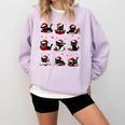 Cat Reading Books Lover Christmas Cat Lover Xmas Comfort Colors Sweatshirt Crimson