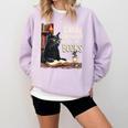 Cats And Books Book & Cat Lover Easily Distracted By Comfort Colors Sweatshirt Crimson