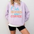 Cats Books And Coffee Comfort Colors Sweatshirt Crimson Cats Books And Coffee Comfort Colors Sweatshirt Crimson