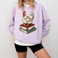 Chicken Books Back To School First Day Of School Boys Girls Comfort Colors Sweatshirt Crimson Chicken Books Back To School First Day Of School Boys Girls Comfort Colors Sweatshirt Crimson