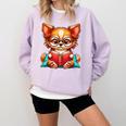 Chihuahua Reading a Book Dog Comfort Colors Sweatshirt Crimson