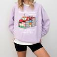 Christmas Book Lovers Naughty Or Nice Comfort Colors Sweatshirt Crimson