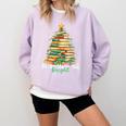 Christmas Books Make You Bright Librarian Teacher Book Lover Comfort Colors Sweatshirt Crimson