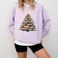Christmas Tree Books Book Reading Bookworm Comfort Colors Sweatshirt Crimson Christmas Tree Books Book Reading Bookworm Comfort Colors Sweatshirt Crimson