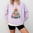 Christmas Tree Made Of Books Librarian Reader Holiday Comfort Colors Sweatshirt Crimson Christmas Tree Made Of Books Librarian Reader Holiday Comfort Colors Sweatshirt Crimson