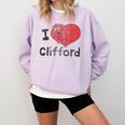 Clifford The Big Red Dog I Heart Clifford Childrens Books Comfort Colors Sweatshirt Crimson
