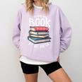 I Closed My Book To Be Here Books Lover Bookworm Comfort Colors Sweatshirt Crimson