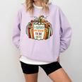I Closed My Book To Be Here Fall Pumpkin Comfort Colors Sweatshirt Crimson
