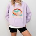 I Closed My Book To Be Here Reading Retro Bookworm Men Women Comfort Colors Sweatshirt Crimson