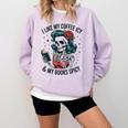 I Like My Coffee ICY & My Books Spicy For Book Lovers Comfort Colors Sweatshirt Crimson I Like My Coffee ICY & My Books Spicy For Book Lovers Comfort Colors Sweatshirt Crimson