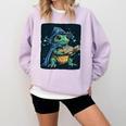 Cool Magical Book With Wizard Turtle For Adults And Kids Comfort Colors Sweatshirt Crimson
