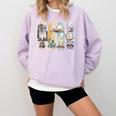 Coquette Bookworm Reading Enthusiast Book Lover Book Comfort Colors Sweatshirt Crimson