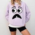 Creepy Face Carrot Halloween Book Character Costume Comfort Colors Sweatshirt Crimson