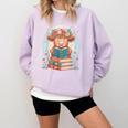 Cute Baby Highland Cow Reading Book Bookworm For Men Women Comfort Colors Sweatshirt Crimson Cute Baby Highland Cow Reading Book Bookworm For Men Women Comfort Colors Sweatshirt Crimson