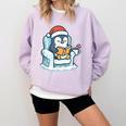 Cute Christmas Penguin Reading Book Cozy Winter Holiday Art Comfort Colors Sweatshirt Crimson Cute Christmas Penguin Reading Book Cozy Winter Holiday Art Comfort Colors Sweatshirt Crimson