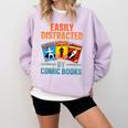 Cute Comic Book For Men Women Comic Book Collector Comfort Colors Sweatshirt Crimson