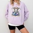 Cute Elephant Reading Universe Book Comfort Colors Sweatshirt Crimson