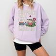 Cute Frog Support Your Local Library Librarian Book Lover Comfort Colors Sweatshirt Crimson
