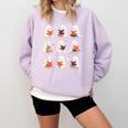 Cute Ghost Reading Book Lovers Halloween Ghost Comfort Colors Sweatshirt Crimson