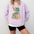 Cute Kawaii Dragon Fantasy Book Lover Book Nerd Comfort Colors Sweatshirt Crimson Cute Kawaii Dragon Fantasy Book Lover Book Nerd Comfort Colors Sweatshirt Crimson