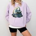 Cute Manatee Reading Book Bookworm Readers Manatee Lover Comfort Colors Sweatshirt Crimson