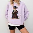 Cute Mouse Reading Book Graduation Comfort Colors Sweatshirt Crimson