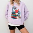 Cute Reading Seal On Books Book Lover Comfort Colors Sweatshirt Crimson Cute Reading Seal On Books Book Lover Comfort Colors Sweatshirt Crimson