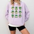 Cute Shamrock Reading Books St Patrick's Day Teacher Reading Comfort Colors Sweatshirt Crimson Cute Shamrock Reading Books St Patrick's Day Teacher Reading Comfort Colors Sweatshirt Crimson