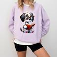 Dalmatian Reading a Book Dog Comfort Colors Sweatshirt Crimson