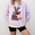 Dalmatian Reading Books Matching Bookworm Readers Librarian Comfort Colors Sweatshirt Crimson
